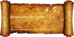 Augenstein Iván névjegykártya